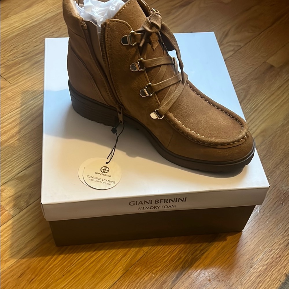 Giani Bernini Tan Suede Ankle Boots